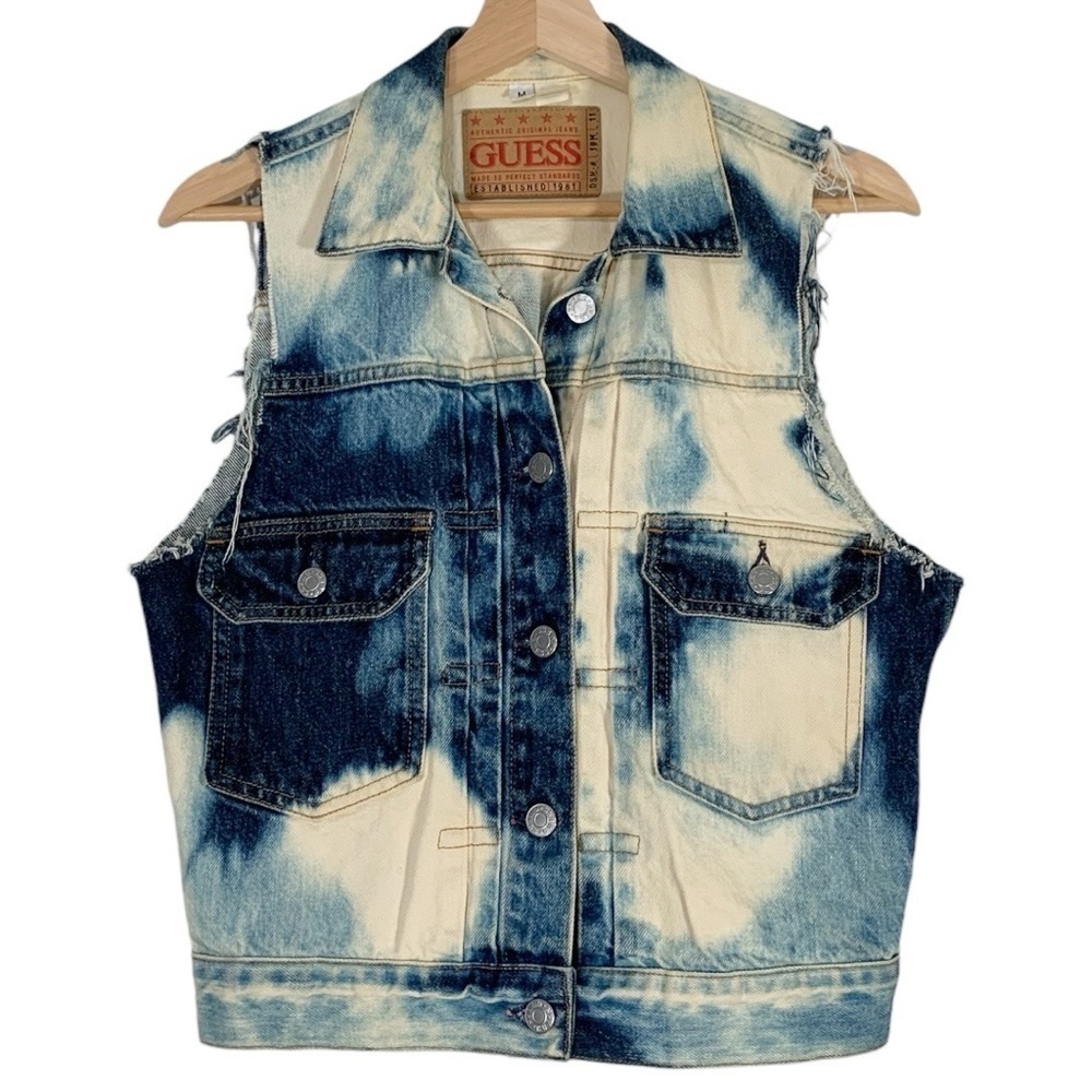 Vintage Guess  Y2k Jean Vest Size Medium